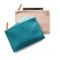 Vegan Leather Cosmetic travel Zip Pouch